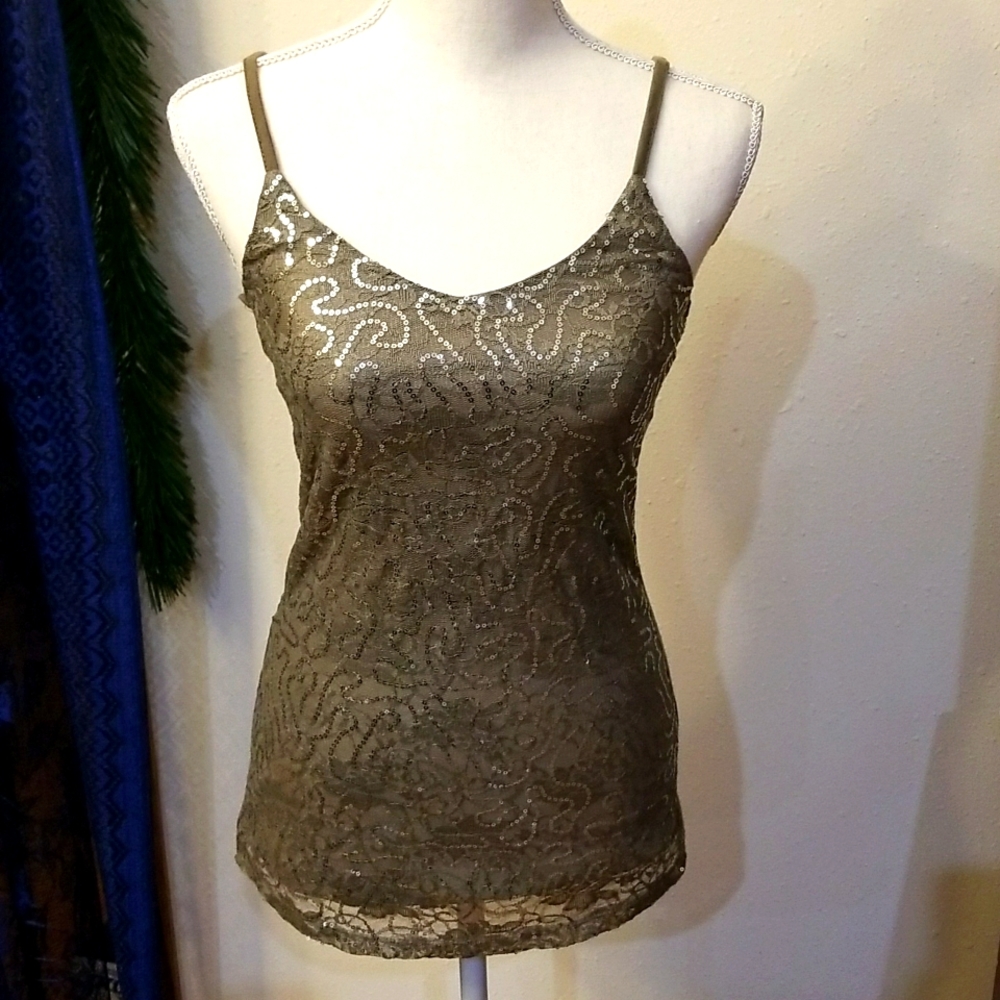 NWT Vanity sequin top size small